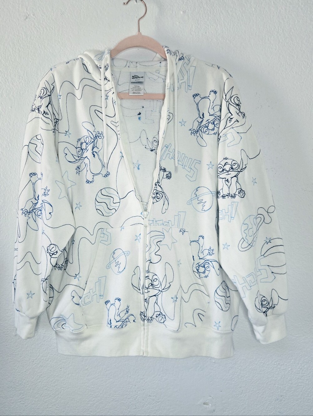 Disney Embroidered Sticth Hoodie sz XL